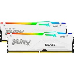 Модуль пам'яті для комп'ютера DDR5 32GB (2x16GB) 6000 MHz Beast RGB EXPO White Kingston Fury (ex.HyperX) (KF560C36BWE2AK2-32) - мініатюра 2
