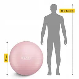 М'яч для фітнесу (фітбол) 4FIZJO 75 см Anti-Burst Pink (P-5907739317407) - мініатюра 8