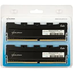 Модуль пам'яті для комп'ютера DDR4 16GB (2x8GB) 3200 MHz Kudos Black eXceleram (EKBLACK4163216AD)