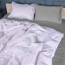 Комплект постільної білизни MisSon Сатин 22-1380 Grey Gleam 143 x 210 см сірий (2200010476798)