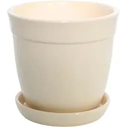 Керамічний горщик Nana Keramiks Глорія 0.5 л глянець бежевий (gloria-05-beg)