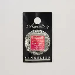 Акварельна фарба Sennelier, полукювета, S2, Яскраво-червоний (Bright Red)