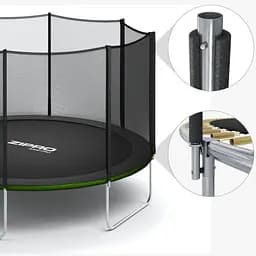 Батут із внутрішньою сіткою Zipro Jump Pro 16 футів 496 см чорно-зелений (5902659840752) - мініатюра 5