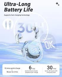 Навушники TWS Acefast T8 ice blue (6974316282235) - мініатюра 2