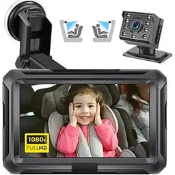 Дитяча автомобільна камера Zacro 1080P камера для спостереження за дитиною в автомобілі з дисплеєм монітором
