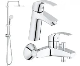 Набір змішувачів для ванної кімнати Grohe Eurosmart з душовою системою Tempesta 3в1 30412 - мініатюра 2