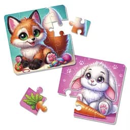 Игра развивающая мягкие пазлы Зайка и лисичка (укр)