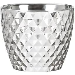 Кашпо для квітів Scheurich Mirror Silver 18" дзеркальне з фактурою