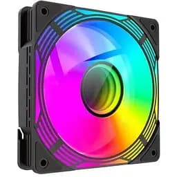 Вентилятор 120 мм GameMax FN12A-C8I-R чорний 120х120х25 мм ARGB підсвічування 800-1600 об/хв до 31.21 дБ 4-pin (PWM, 50 см)
