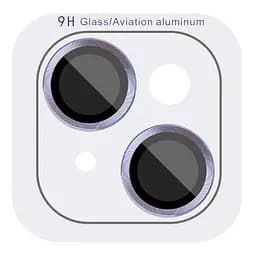 Захисне скло Metal Classic на камеру (у упак.) для Apple iPhone 14 (6.1) / 14 Plus (6.7) Блакитний / Light Blue