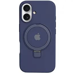 Чехол Epik Silicone Case Full Protective with Ring для Apple iPhone 16, 6.1 Dark Blue