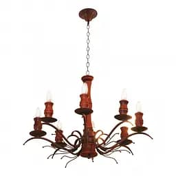 Люстра підвісна Brille дерев'яна свічка E14 60W BR (BKL-400S/8)