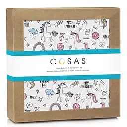 Пелюшки фланелеві Cosas Unicorn Sweet 80x80 см, блакитні