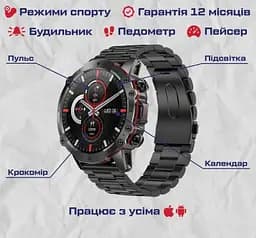 Розумний смарт наручний годинник Smart Forest Pro (Black) - мініатюра 10