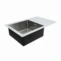 Кухонна мийка Platinum Handmade White Glass 780x510x200, Білий - мініатюра 4