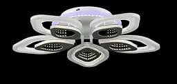 Люстра стельова LED Splendid Ray LK29055/5+1, 122W, білий та сірий, сучасний стиль