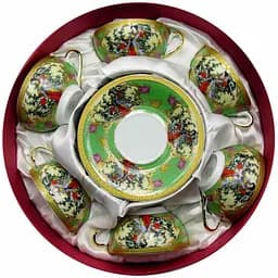 Сервіз круглий порцеляна "Зелений" (Арт.18975)