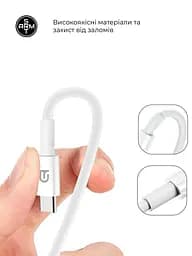 Зарядний пристрій для смартфона та планшета, AR-TA800W 25W White з портом USB-C та кабелем USB-C до USB-C у комплекті, підтримка Fast Charge, швидка зарядка для смартфонів та планшетів, ArmorStandart (ARM63804) - мініатюра 4