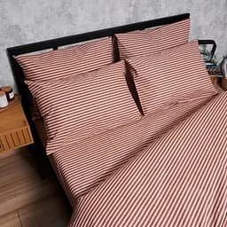 Комплект постільної білизни Moon&Star Бязь Gold Люкс Autumn Stripes Євро 200х220 наволочки 4х50х70 - мініатюра 7