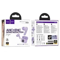 Бездротові навушники Hoco EQ22 Singer true wireless ANC+ENC noise reduction BT headset, BT5.4, 40mAh, 400mAh, 6-7h, purple - мініатюра 2
