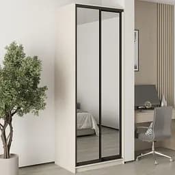 Шкаф-купе двухдверный MebelStar Стандарт BG 2 Зеркала 90x60x240 см Кашемир (MBS-10389)