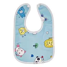 Детский слюнявчик тканевый MGZ-0600(Blue) на кнопке