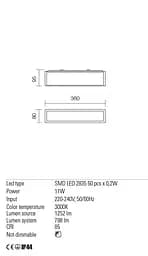 Бра Redo EGO AP LED 12W 3000K CH (5.1.2) 01-1234 - мініатюра 3