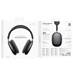 Накладні навушники Borofone BO35 Adorable, BT headphones, BT5.4, AUX, 400mAh, 45h, grey - мініатюра 6