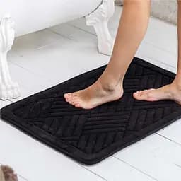 Килимок для ванної і туалету Lovely Svi м’який, абсорбуючий, нековзний 40 x 60 x 1.5 см Чорний (2565002) - мініатюра 2