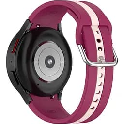 Ремінець для Samsung Galaxy Watch 7 - темно-червоно-рожевий ширина кріплення 20мм силікон Watchbands D2 (W48-3WB23265827)