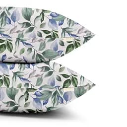 Комплект постільної білизни Cosas Watercolor flowers CS8 Двоспальний зелений (FoliageGreenBlue_El160-104Ashmint_180) - мініатюра 4