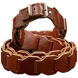 Женский кожаный бохо-ремень BlankNot светло-коричневый краст