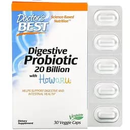 Пробіотики і пребіотики Doctor's Best Digestive Probiotic, 30 вегакапсул