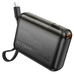 Портативна батарея Powerbank Hoco J139 Hero 22.5W+PD20W Cable Lightning 10000mAh Black - мініатюра 4
