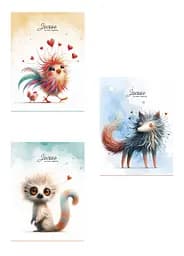 Комплект 3 шт загальних зошитів. Зошит Школярик А4 80 арк. у клітинку 5247 4823088248449