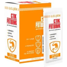 Дієтична добавка Elixir Стік-рятівник Антацидний вітрогонний 100 мл (10 шт. x 10 мл)