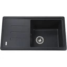 Гранітна мийка Globus Lux Lugano графіт 780x435мм-А0001