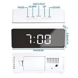 Настільний дзеркальний годинник Beluck Mirror Clock 1 з термометром  - мініатюра 3