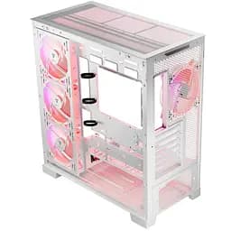 Корпус Modecom VOLCANO SPACE APEX ARGB 4x140 мм fans MIDI USB 3.0x2+TYPE-C WHITE без БЖ ATX (AT-SPACE-PG-20-000000-000) - мініатюра 3