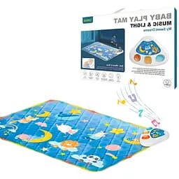 Мягкий коврик для малышей с музыкальной панелью и подсветкой комфорт, развлечение и развитие в одном