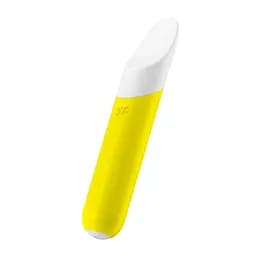 Мінівібратор Satisfyer Ultra Power Bullet 7 (Жовтий): Гнучкий язичок для імітації оральних пестощів та точної стимуляції