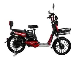 Электровелосипед двухместный Corso Atlant (800W,48V,20Ah) +корзина Красный