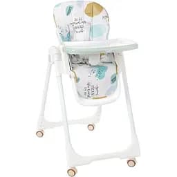 Стільчик для годування Bambi M 5673-12 з м'якою екошкірою блакитний