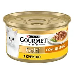 Вологий корм для котів Gourmet Gold Соус де-люкс з куркою 85 г - мініатюра 2