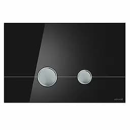 Кнопка змиву Cersanit Stero чорне скло K97-372