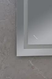 Дзеркало Mixxus Warm MR02-70x50 (LED Touch, годинник, антизапотівання, димер, регулювання яскравості) MI6668 - мініатюра 3