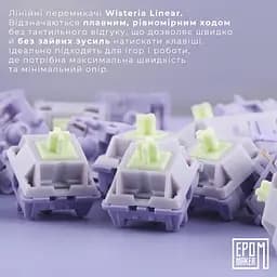 Клавіатура Epomaker EP84 Wisteria Linear White механічна бездротова (EP84-W-WL) - мініатюра 18