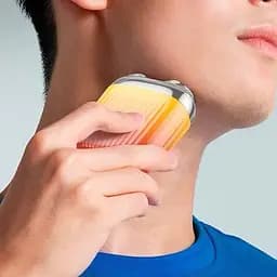 Портативна чоловіча роторна електробритва 3Вт Hoco Portable mini shaver DI30 IPX6 Помаранчева - мініатюра 8