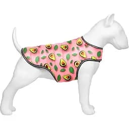Курточка-накидка для собак Collar Waudog Clothes, рисунок "Авокадо на розовом", XXS, А 23 см, B 29-36 см, С 14-20 см