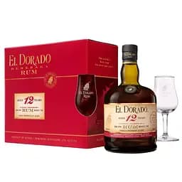 Ром El Dorado 12 Years Old + 2 бокала, 40%, 0,7 л